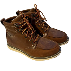 L.L. Bean Stonington Dark Oakwood Size 9 Wide Boots Moc Toe Leather Waterproof